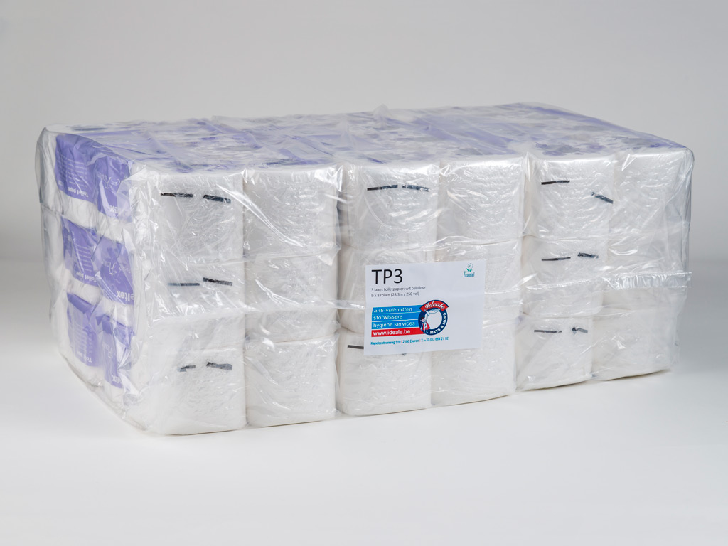 Standaard formaat toiletpapier van betere kwaliteit met standaard koker
